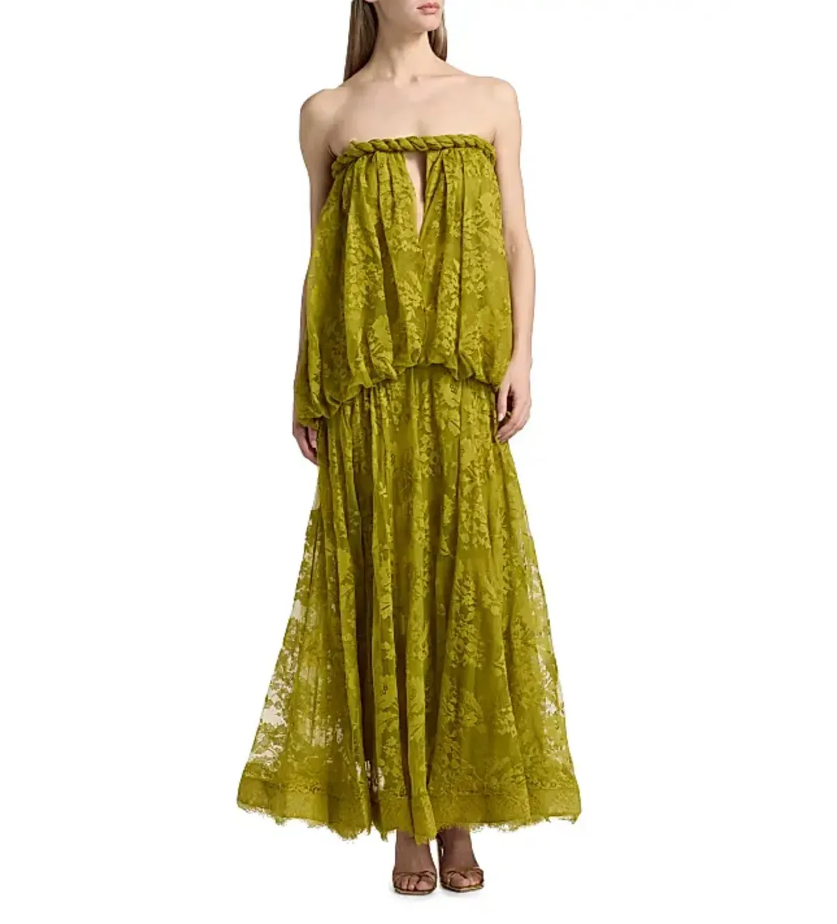 Zimmermann Luna Lace Bandeau Gown in Pistachio Size 0/AU8 - Image 1