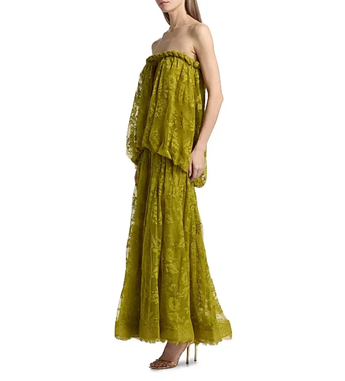 Zimmermann Luna Lace Bandeau Gown in Pistachio Size 0/AU8 - Image 2