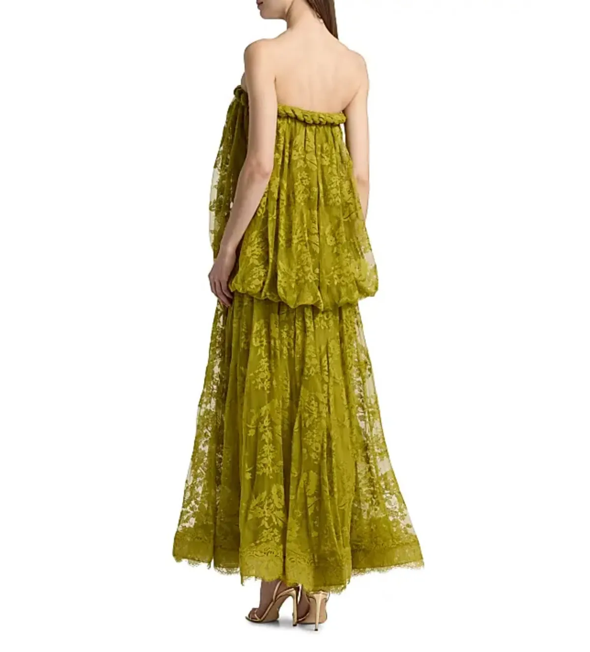 Zimmermann Luna Lace Bandeau Gown in Pistachio Size 0/AU8 - Image 3