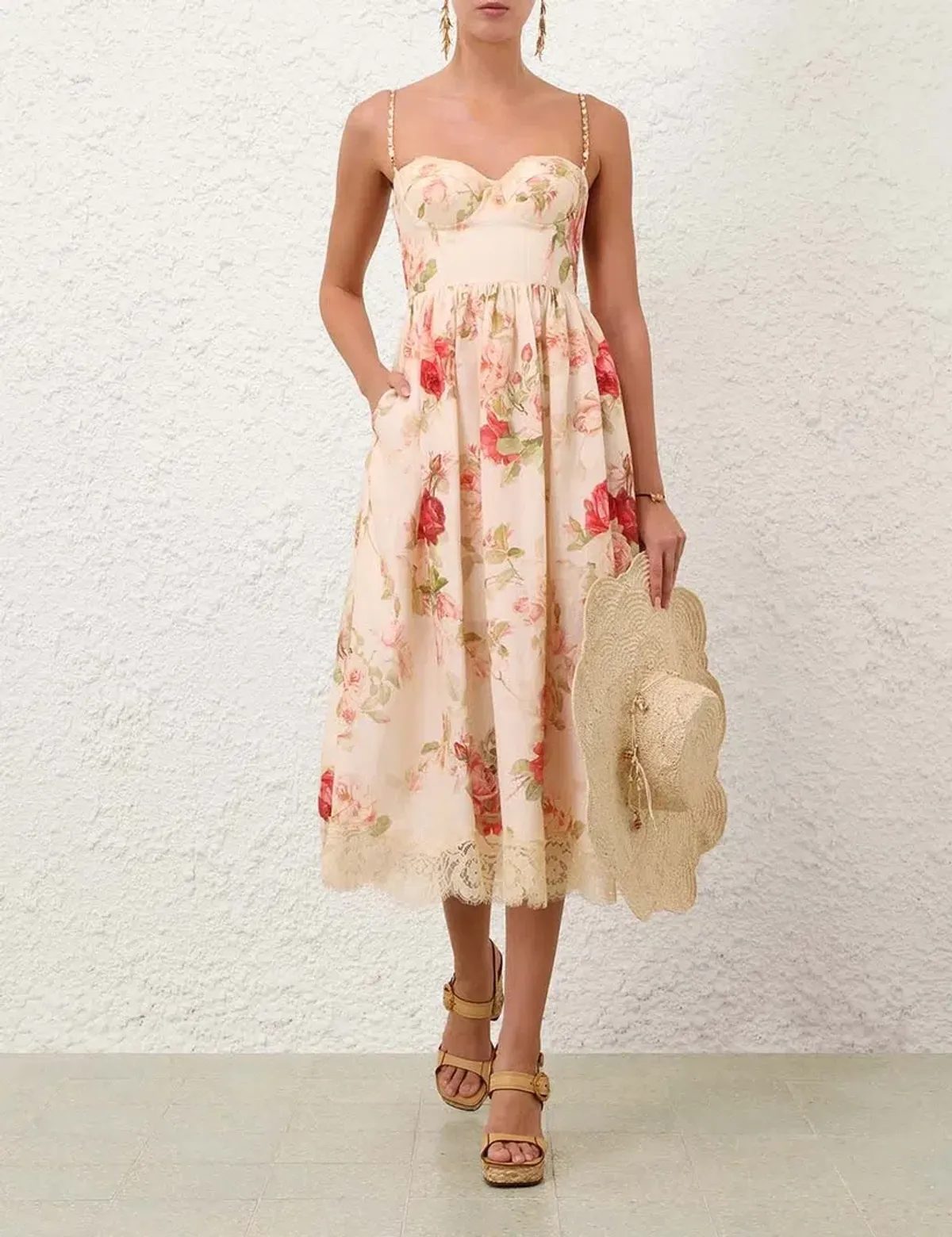 Zimmermann Roselight Picnic Midi Dress - size 1 - Image 1