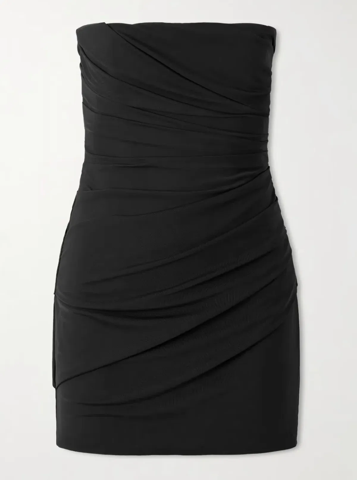 ALEX PERRY Strapless gathered stretch-mesh corset dress AU 8 | Classic Little Black Dress - Image 4