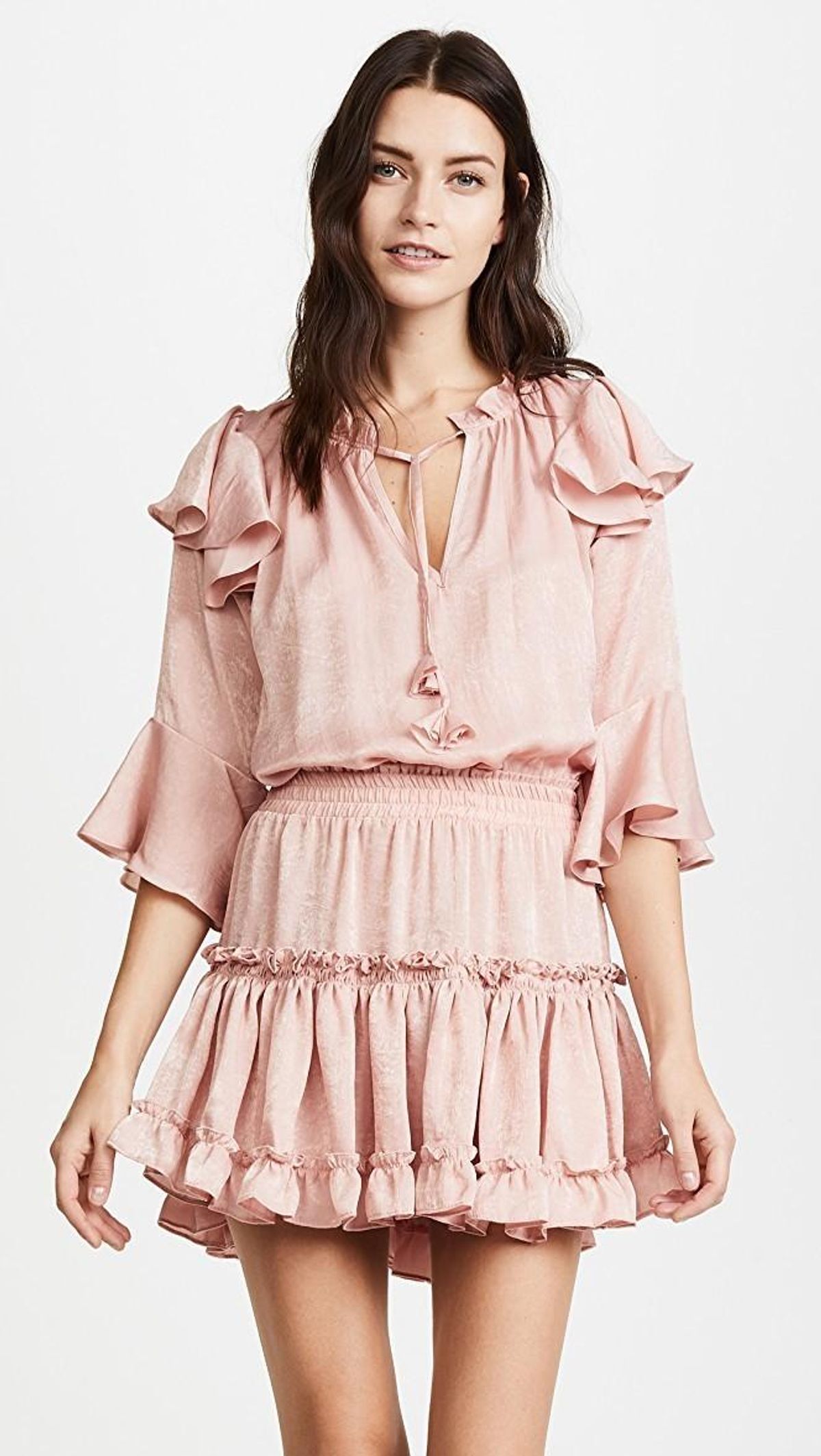 Misa Los Angeles Aliz Dress Mauve Pink Size AU 6 - Image 3