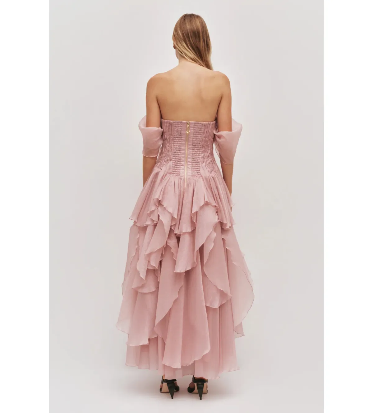 Aje Nisha Gown in Fawn Pink Size AU10 - Image 3