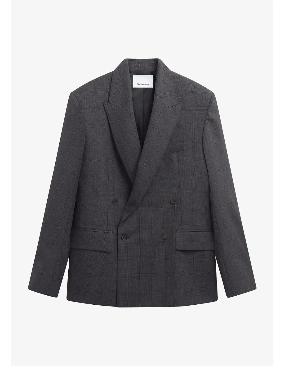The Frankie Shop Newark Plaid Double Breasted Blazer XXS - Image 5