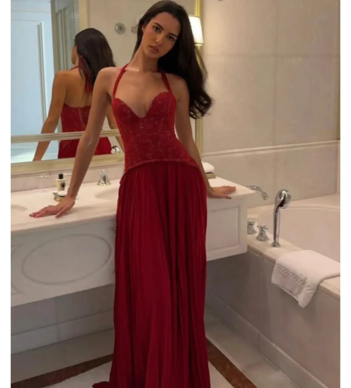 Fenity Gaia Maxi Dress Red Size 6 - Image 4
