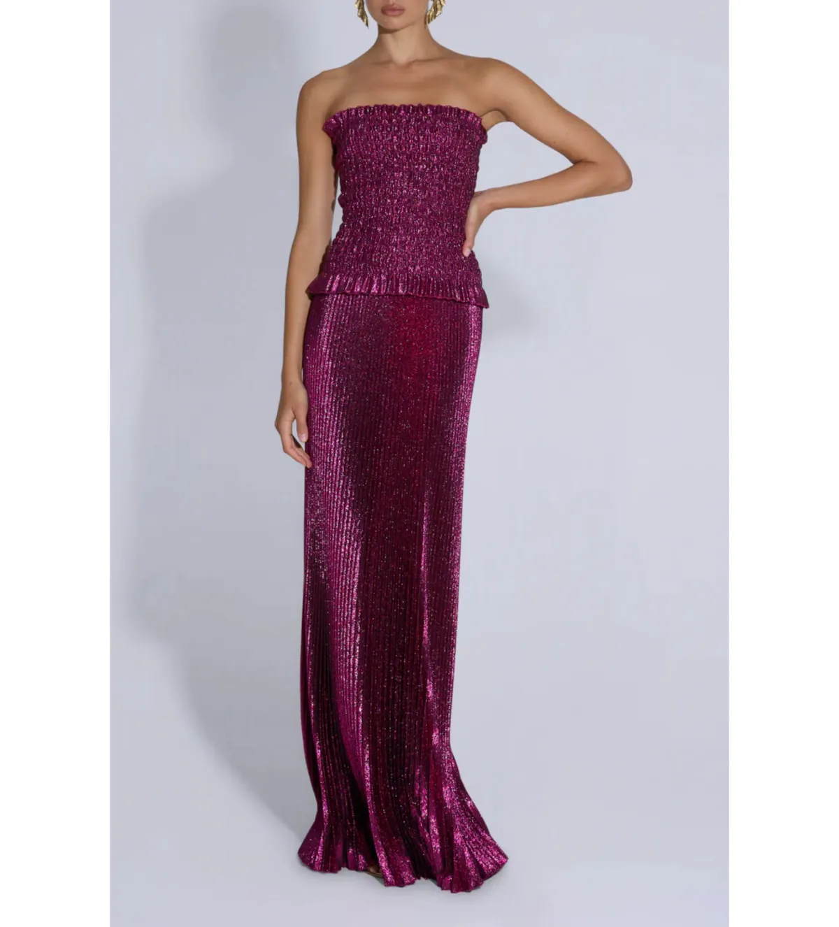 L'idee Maya Gown Sangria Glitter Size 6 - Image 1
