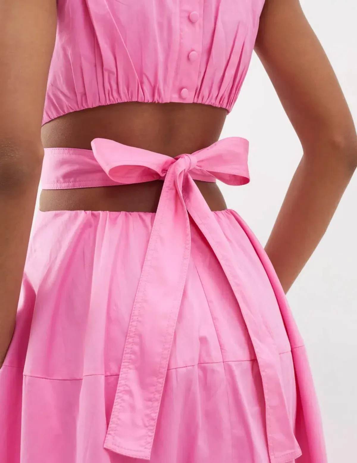 Aje ZORINA TIE MIDI DRESS size au16 RRP $500 in pink - Image 3