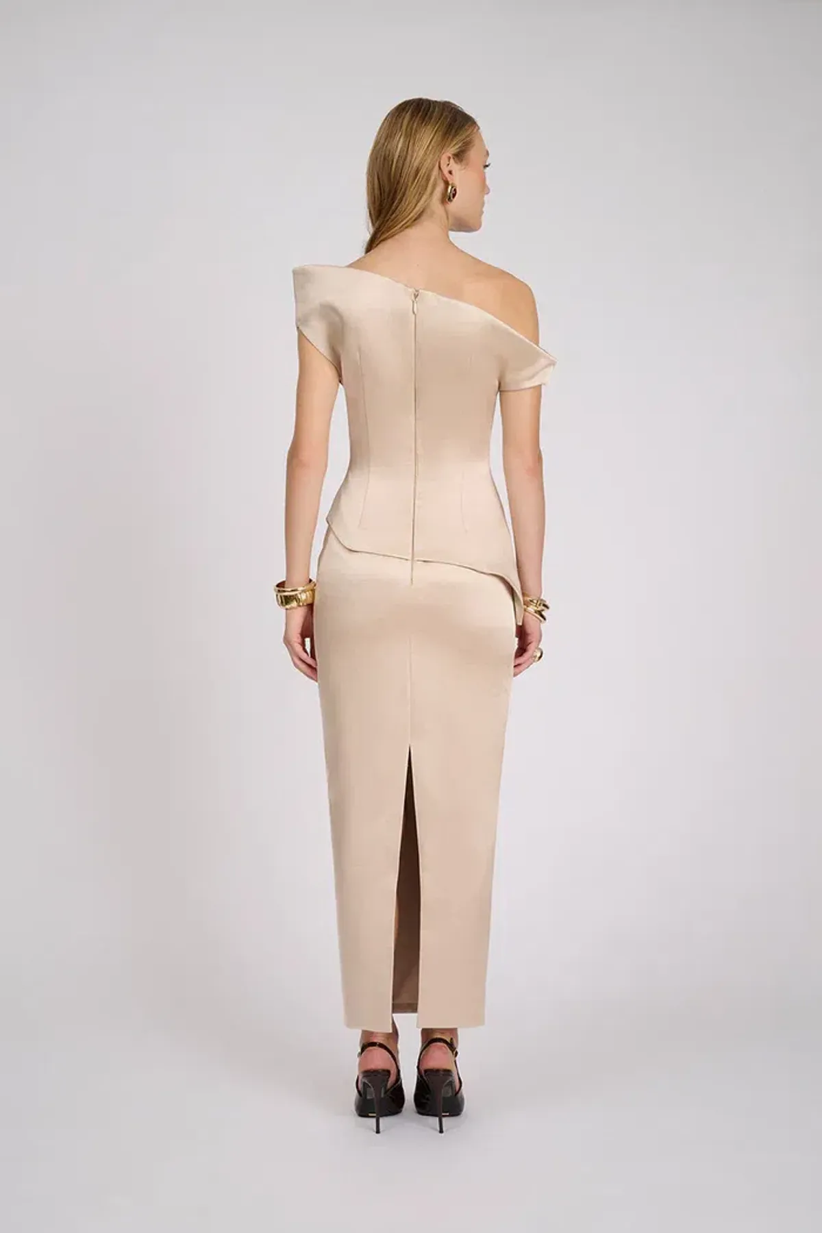 ELIYA THE LABEL Cyra Dress | Champagne Size S - Image 2