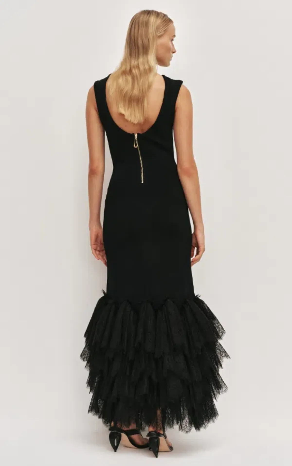 AJE Thalia Knit Midi Dress Black Size XS - Image 2
