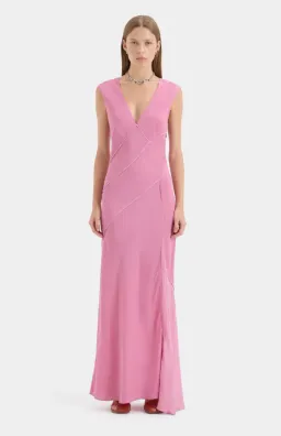 Sir the Label Elin Panelled Gown Berry Size 2 for rent on The Volte - image 1