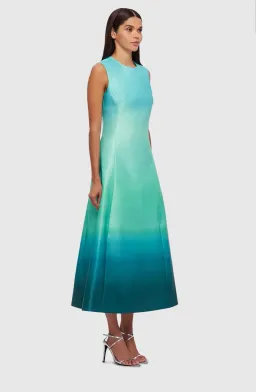 Leo Lin- Cleo Sleeveless Midi Dress- Ombre Aqua- Size 12 for rent on The Volte - image 2
