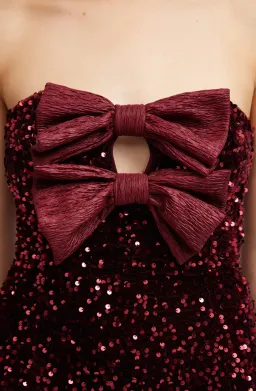 Tojha- Harlynne Dress - Merlot Sequin- Size 14 for rent on The Volte - image 3