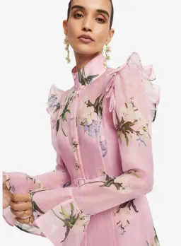 Leo Lin Katrina Butterfly Sleeve Midi Dress size 10  for rent on The Volte - image 3