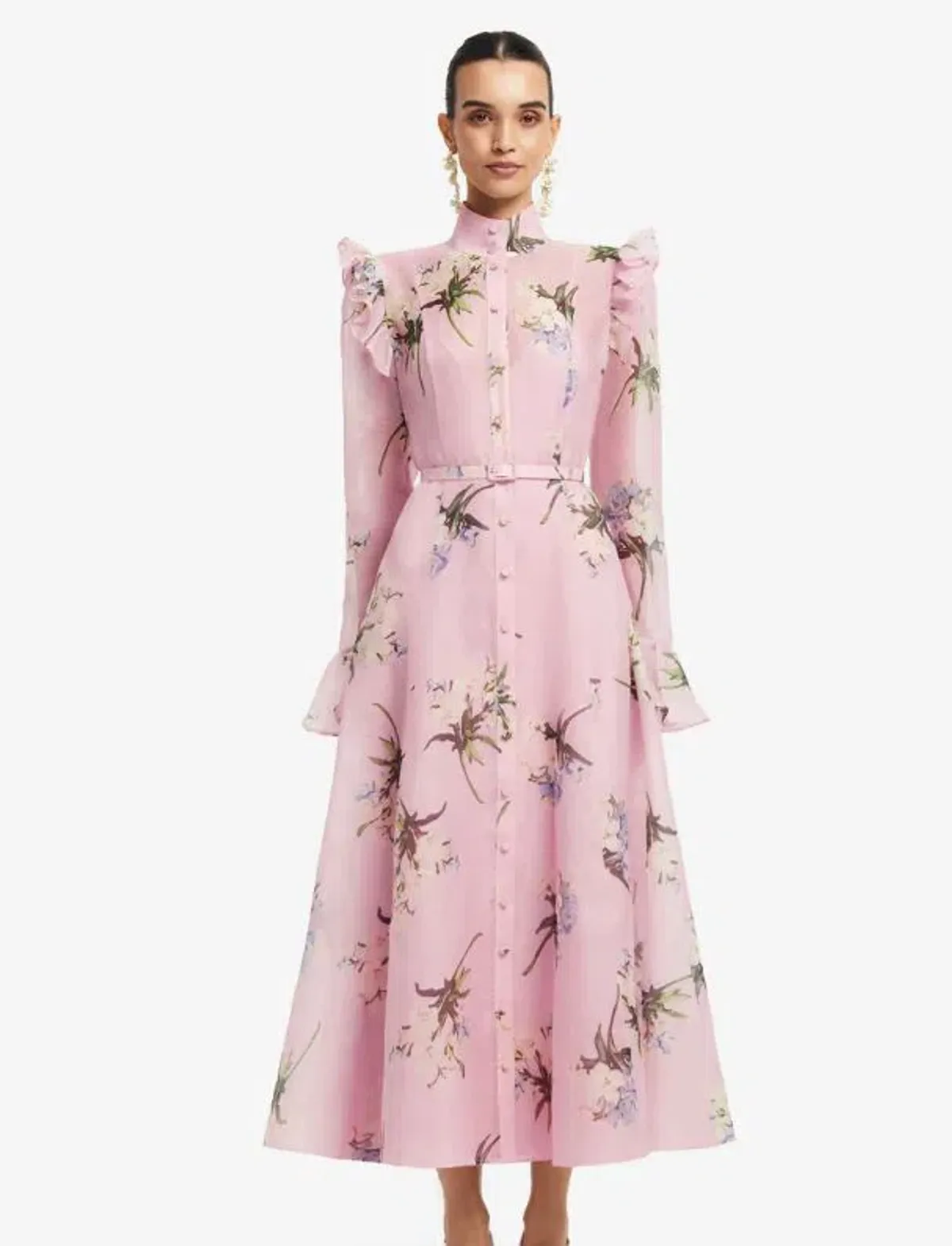 Leo Lin Katrina Butterfly Sleeve Midi Dress size 10  - Image 1