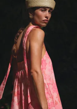 Morton Mac Camilla Maxi Dress in Blush Rose Print Size M / AU 10 for rent on The Volte - image 3