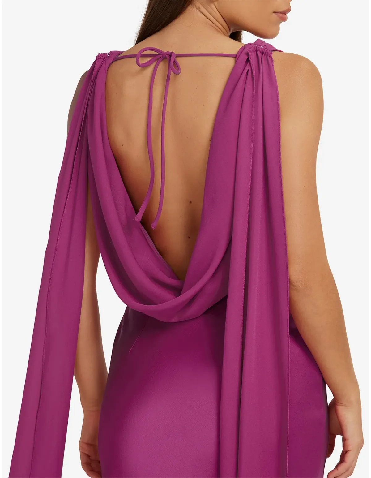 Runaway The Label Gabriella Cowl Maxi Dress Size S Fuchsia - Image 3