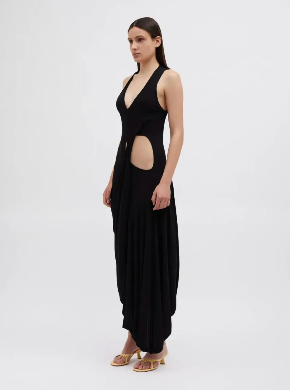 BNWT Christopher Esber Black Coronado Jersey Dress - Size 10 AU - Image 2