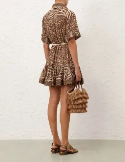 Zimmermann Wanderlust Lantern Mini Dress - size 1 for rent on The Volte - image 3