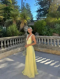 ROSA GOWN | LEMON - SIZE 8 for rent on The Volte - image 1