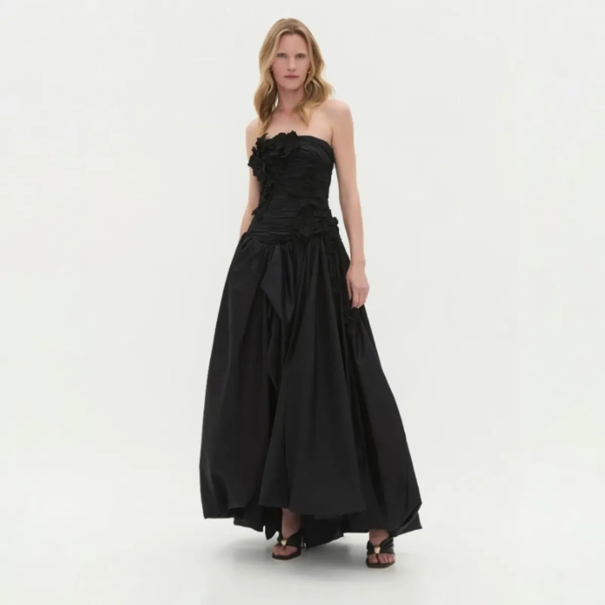 AJE Splendour Black Flower Gown Size 8 - Image 1
