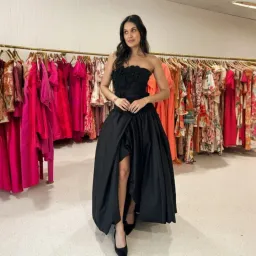 AJE Splendour Black Flower Gown Size 8 for rent on The Volte - image 2