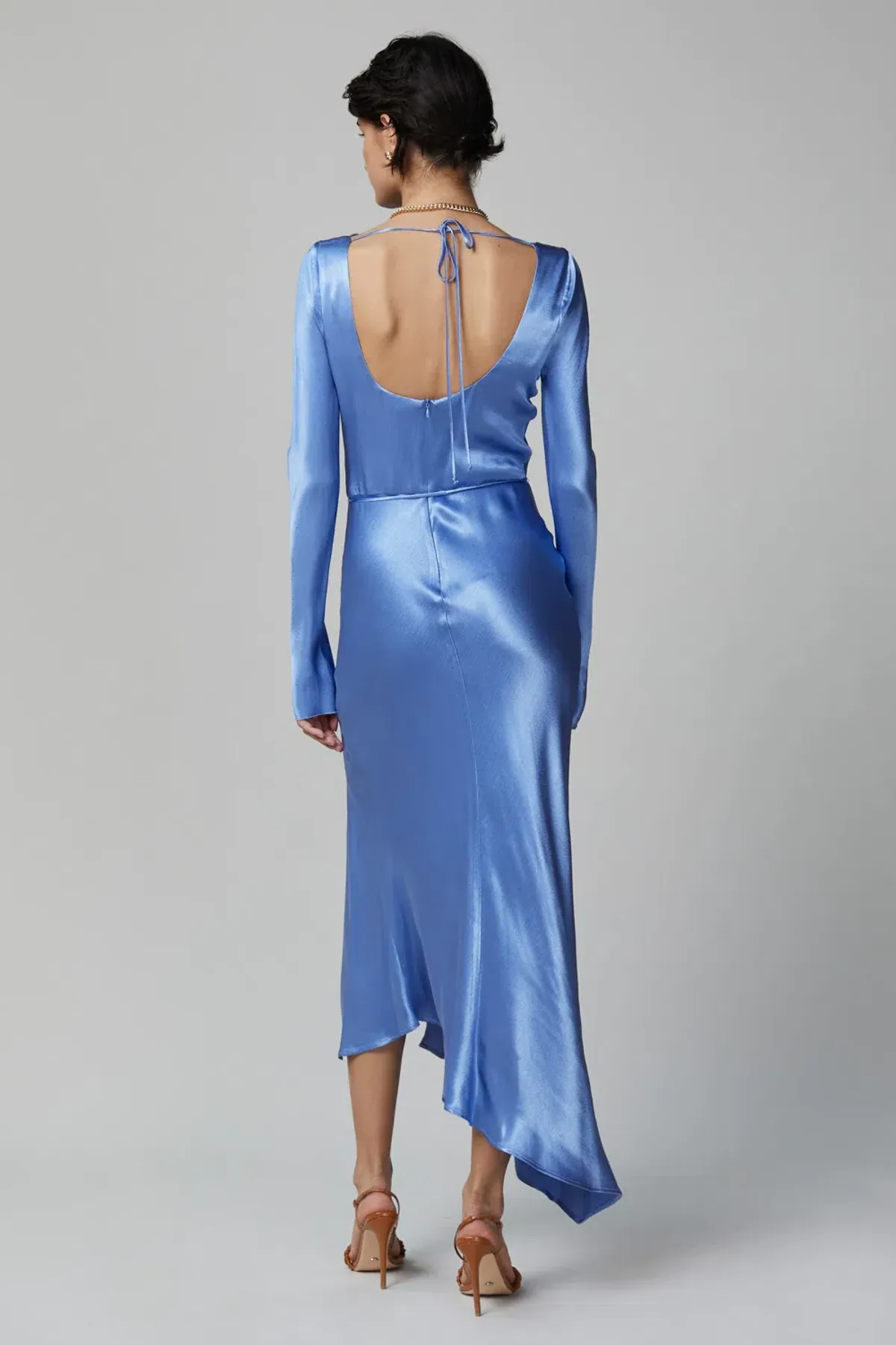 Bec & Bridge Delphine Long Sleeve Midi Dress Cornflower Blue Size 10 - Image 8