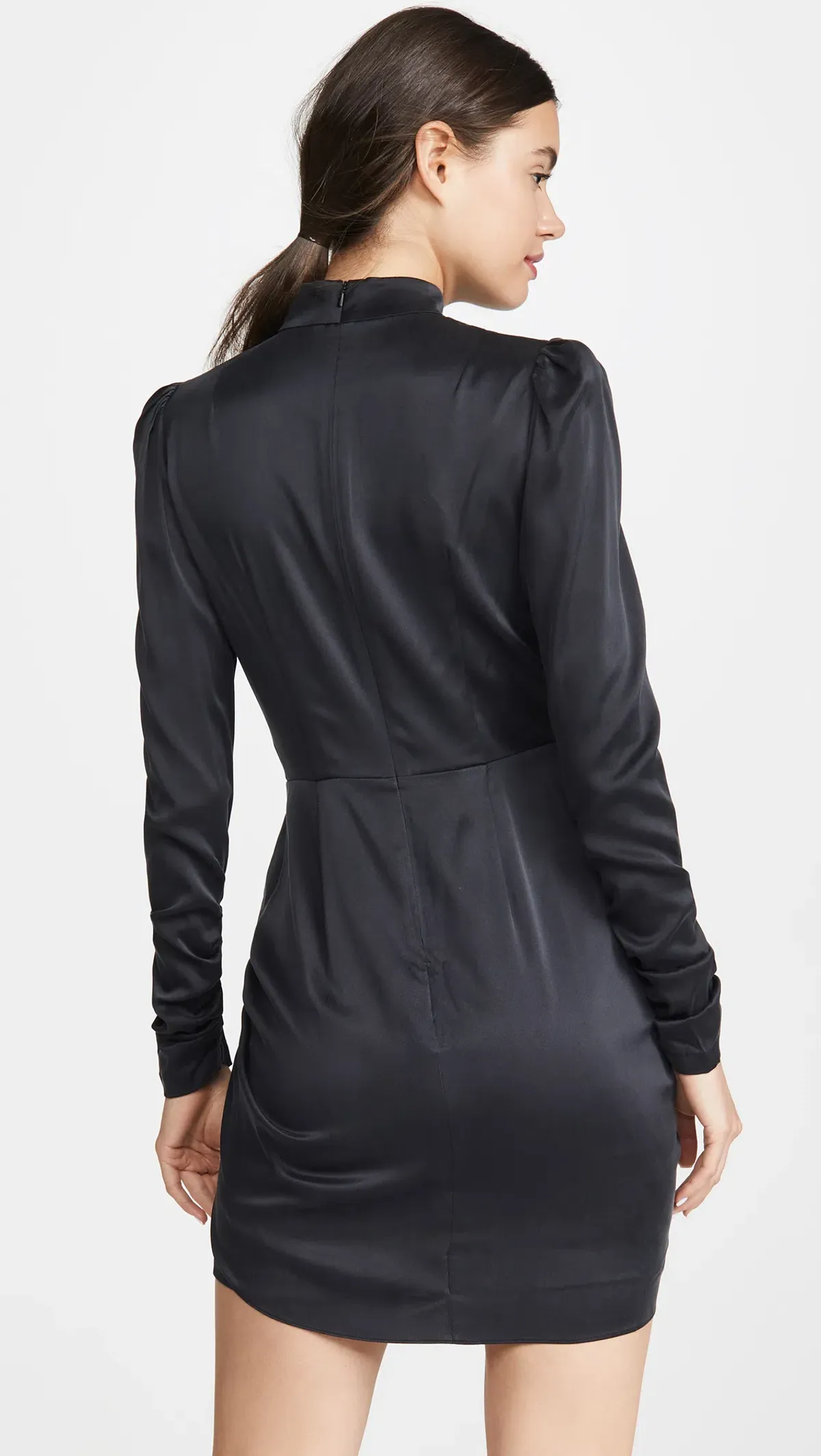 Zimmermann Espionage Silk Drape Mini Dress Black Size 8 - Image 2