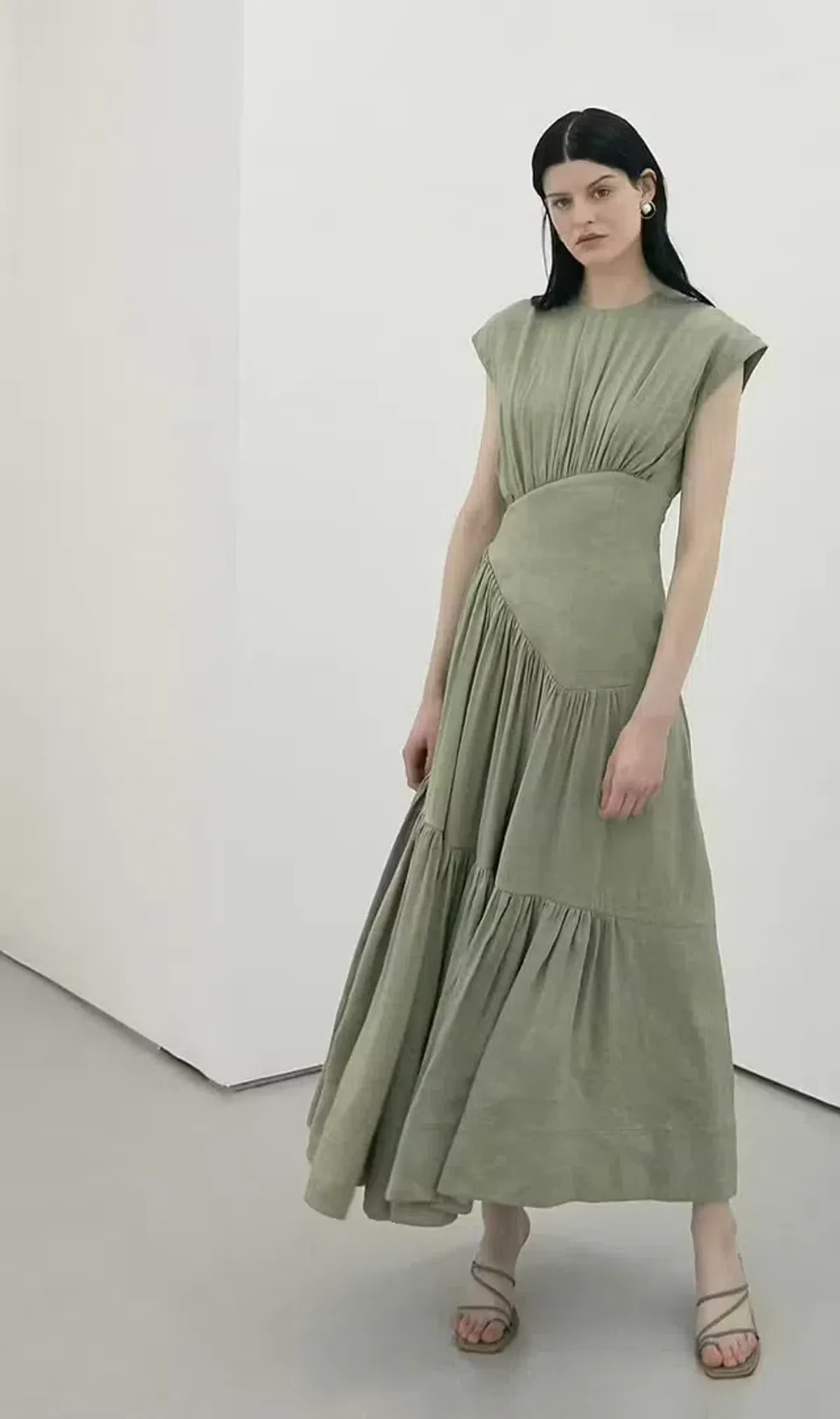 Aje Reflection Dress Oakmoss Size 8 - Image 1