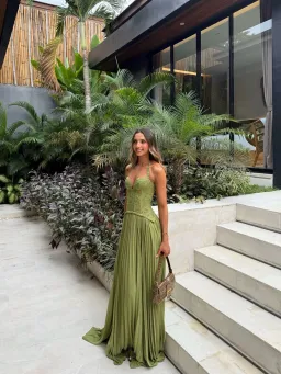 Fenity Gaia Maxi Dress in Green Size S for rent on The Volte - image 1