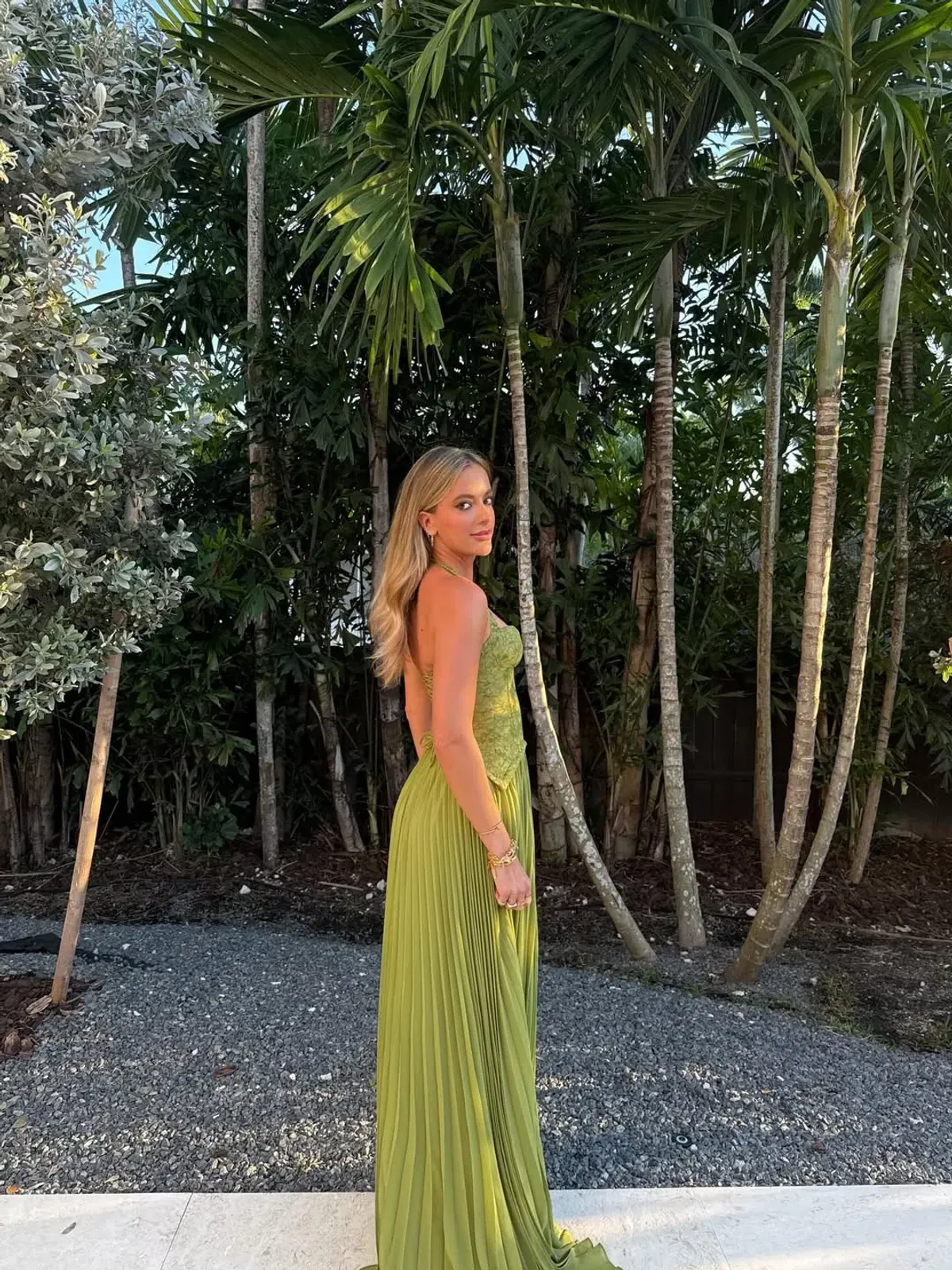 Fenity Gaia Maxi Dress in Green Size M - Image 2