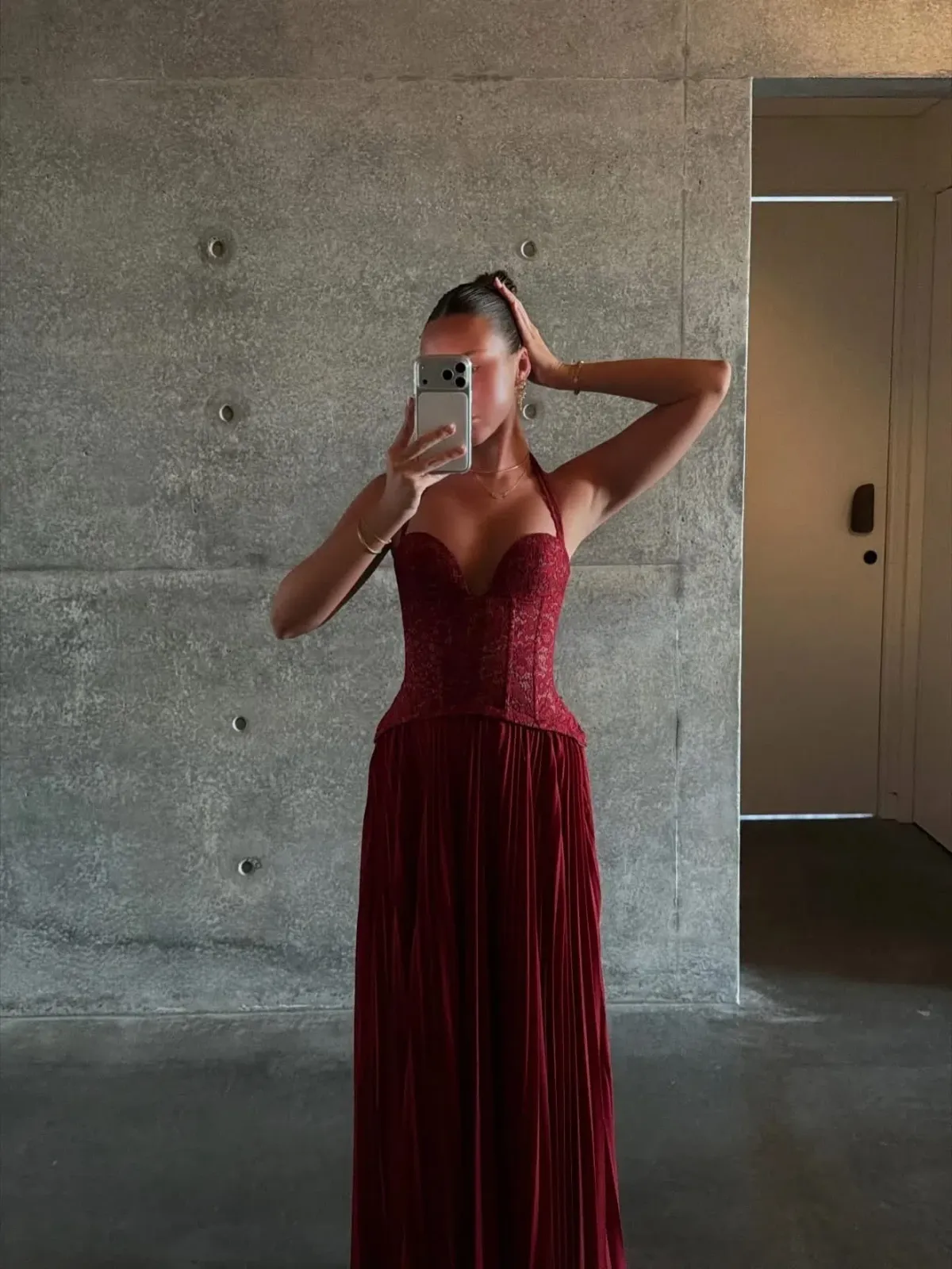 Fenity Gaia Maxi Dress in Red Size S - Image 3