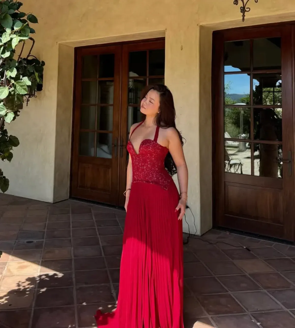 Fenity Gaia Maxi Dress in Red Size M - Image 4