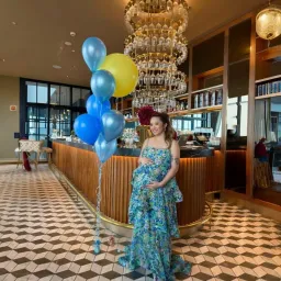 Elliatt Armani Tiered Maxi Dress In Blue Floral Size Medium for rent on The Volte - image 5
