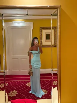 Natalie Rolt Candence Gown blue aqua size 1 (6-8)  for rent on The Volte - image 5