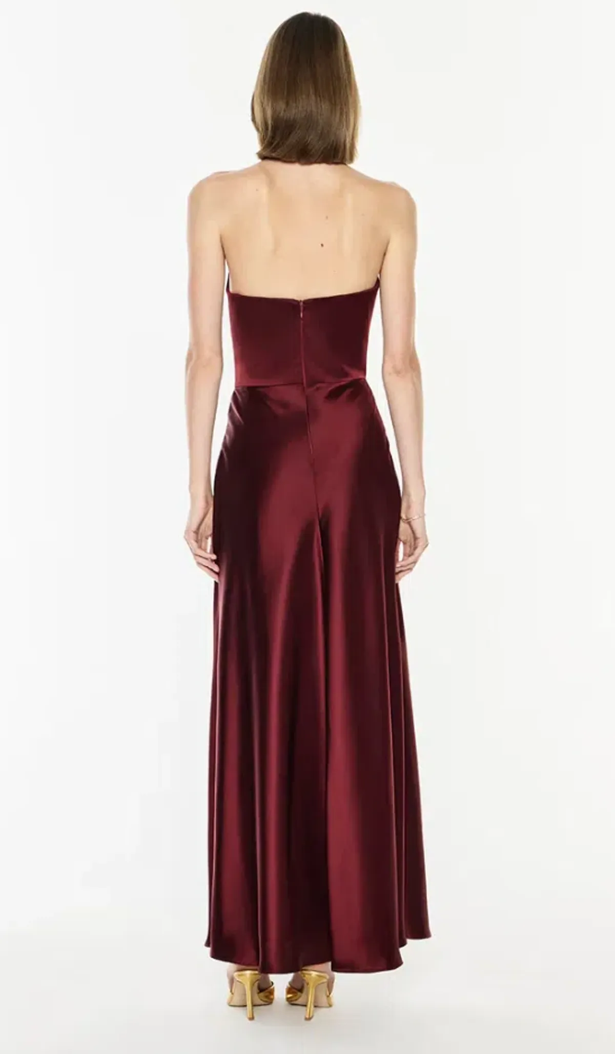 Manning Cartell Show Me Love Strapless Gown Dark Cherry Size 12 - Image 2