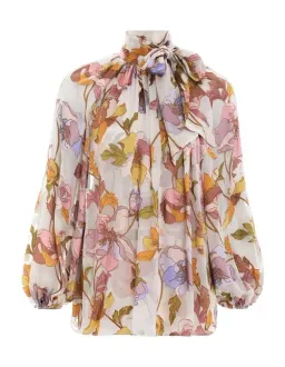 Zimmermann Tempo Swing Floral Silk Blouse Size AU 10 / 1 for rent on The Volte - image 5