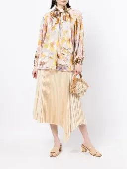 Zimmermann Tempo Swing Floral Silk Blouse Size AU 10 / 1 for rent on The Volte - image 3