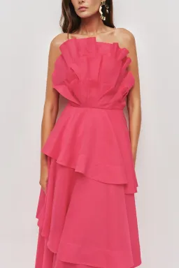 Aje Selestia Gown in Magenta Size 10 for rent on The Volte - image 4
