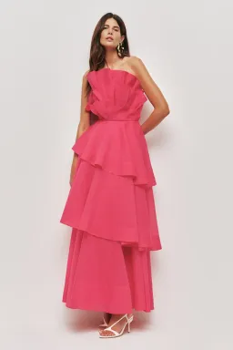 Aje Selestia Gown in Magenta Size 10 for rent on The Volte - image 1