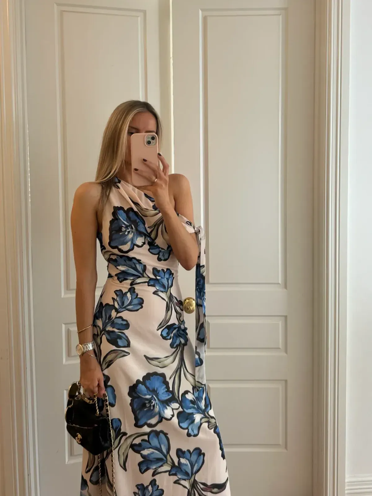 By Nicola Hayley Tie Maxi Dress Size 12 Wakiki Floral - Image 4