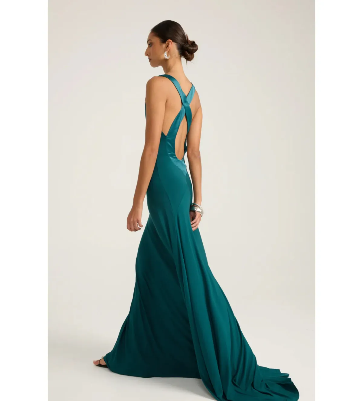 Ance Gria Rina Gown in Teal Size 8 - Image 2