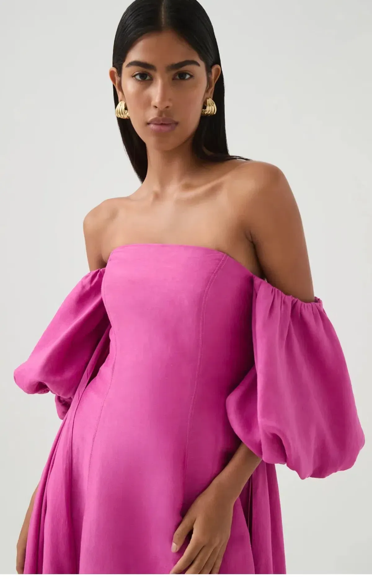 Aje Incarnation Midi Dress in Magenta Size 10 - Image 3