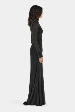 Hansen + Gretel Phoebe Maxi Dress Charcoal Lurex for rent on The Volte - image 5