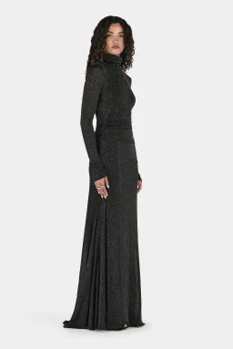 Hansen + Gretel Phoebe Maxi Dress Charcoal Lurex for rent on The Volte - image 4