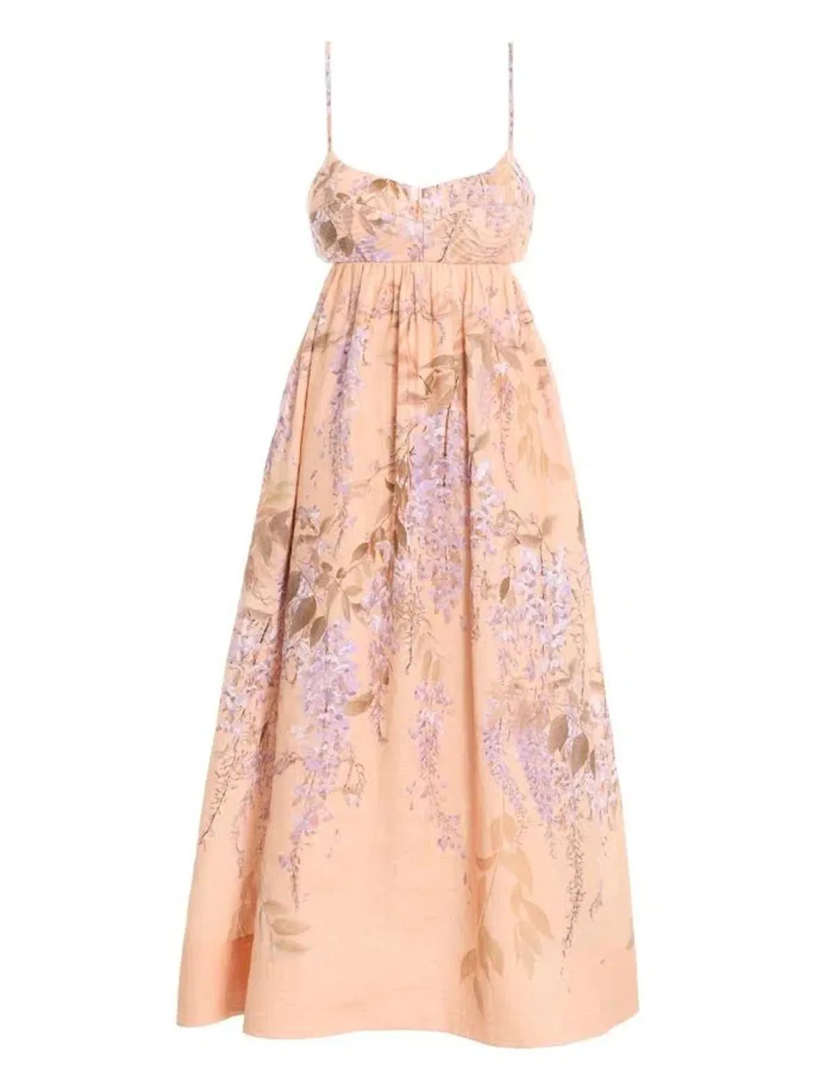 🌸 ZIMMERMAN Rosa Bralette Midi Dress – Lilac Pink Wisteria Floral Maxi – Size 2 / AU 12 🌸 - Image 12