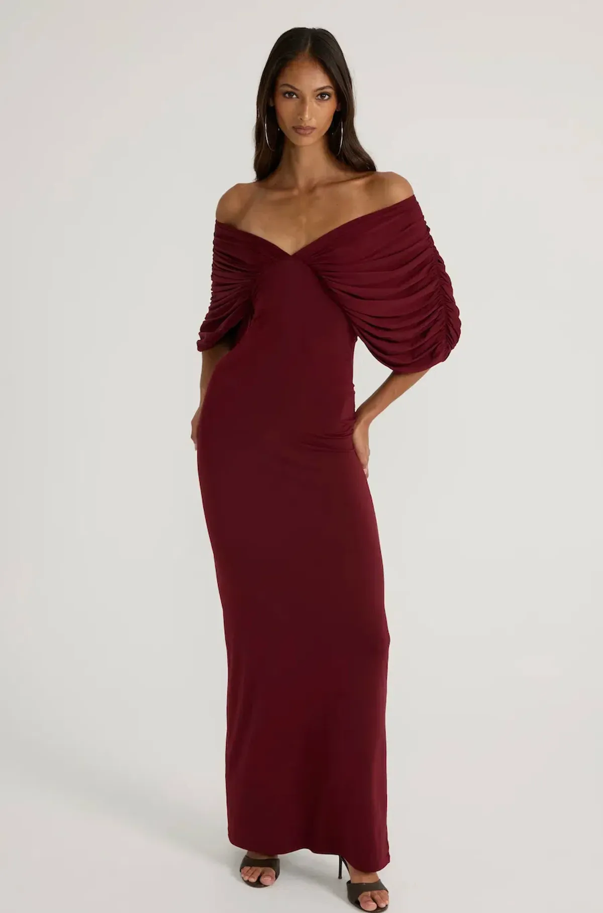 NEVE DRESS | BURGUNDY - SIZE 8 - Image 1