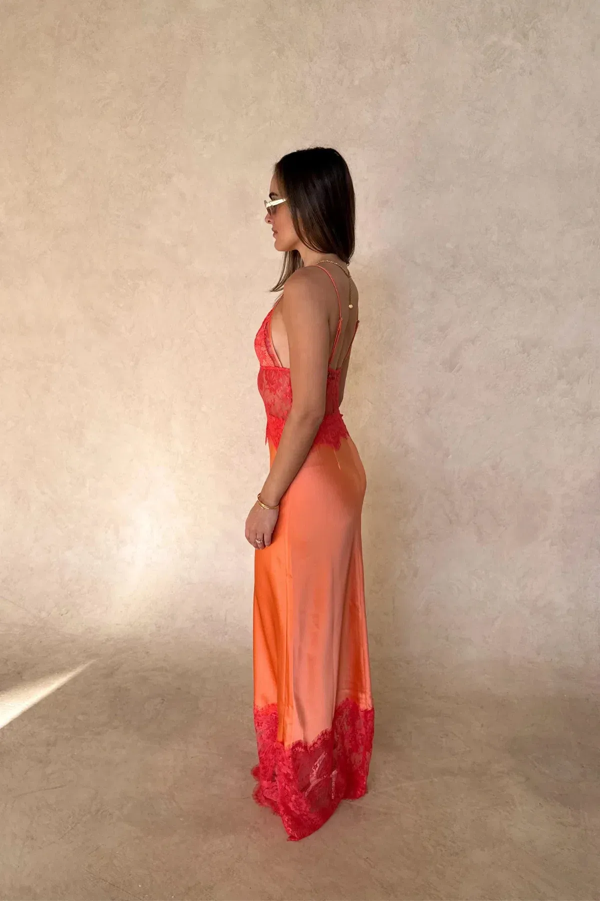 Sneaky Link Lilah Maxi Dress Orange Size XL - Image 4