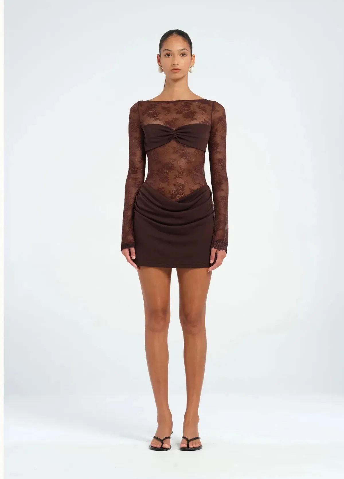 Benni Oskar Mini Dress Brown Size 14 - Image 2