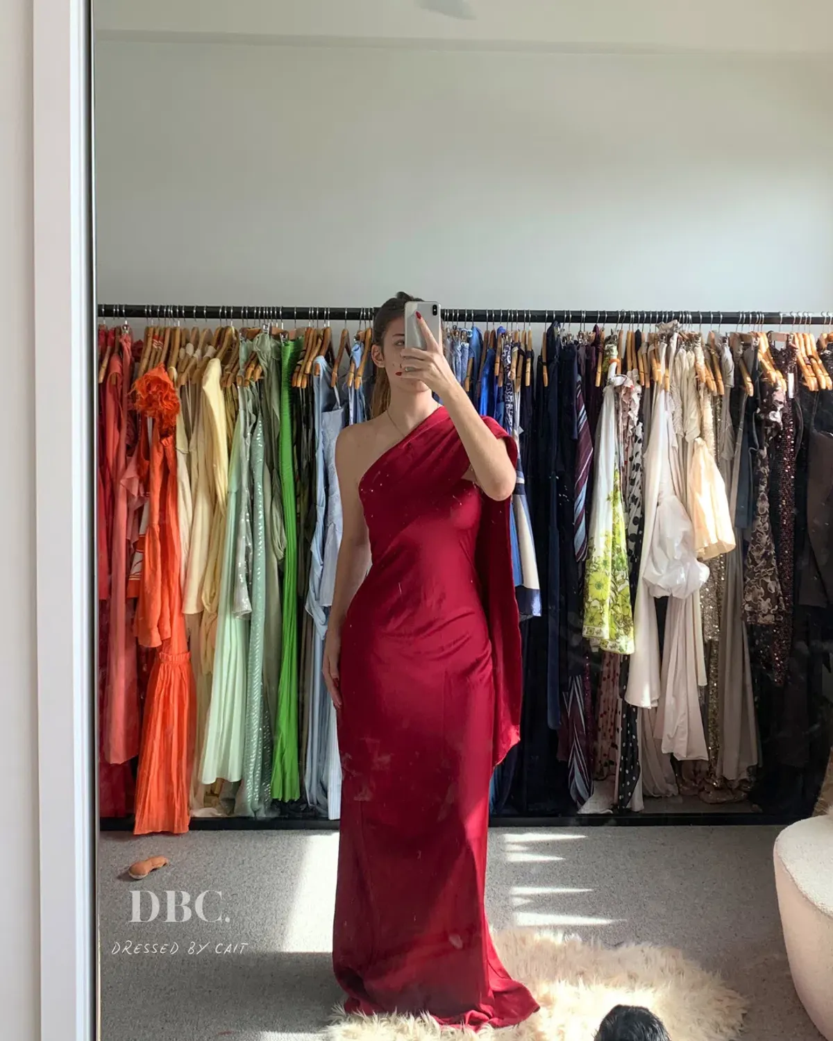 MISHA Lilia Satin Maxi Beetroot Size 6  - Image 2
