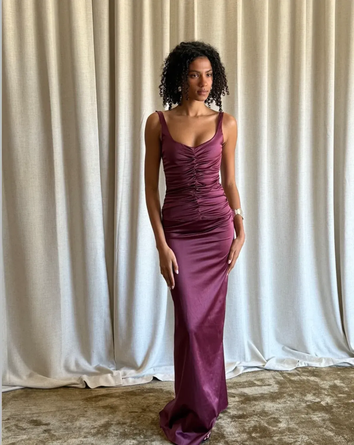 Ance Gria Atlein Gown Plum Size S (6-8) - Image 2